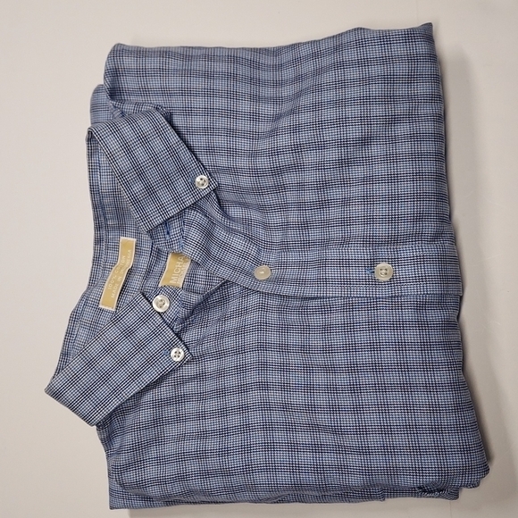 Michael Kors plaid Button Down Shirt 👕 16- 34/35 - Picture 1 of 8